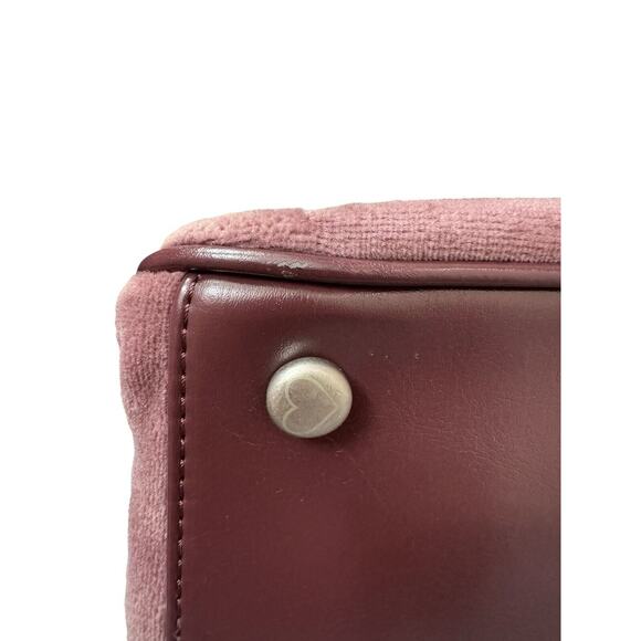 Juicy Couture Authentic Rare Vintage y2k Dusty Purple Velour Bowler Bag TOP MINT - Picture 14 of 14